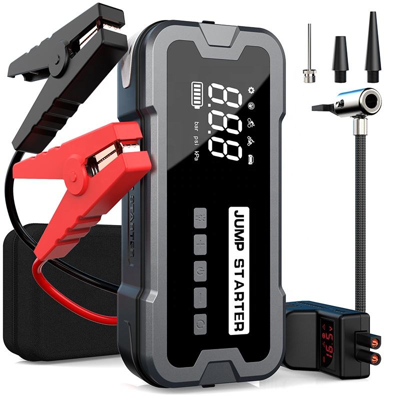 4-in-1 Car Jump Starter – 4000A Battery Booster with 150 PSI Tire Inflator, Power Bank & LED Light